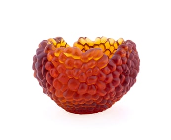 LALIQUE, LIMITED EDITION 'COUPE FRAMBOISE' VASE