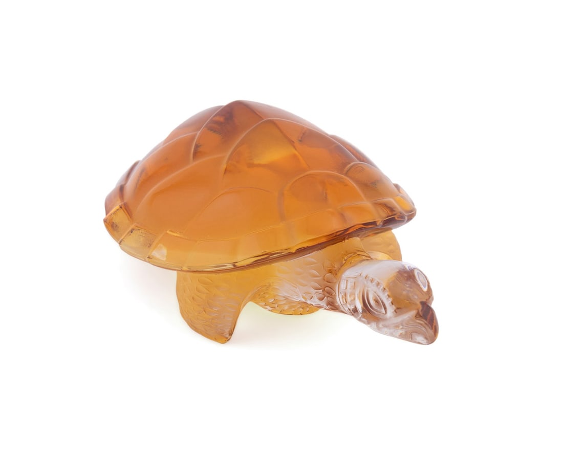 LALIQUE 'CAROLINE' CRYSTAL TURTLE FIGURE (1 of 7)