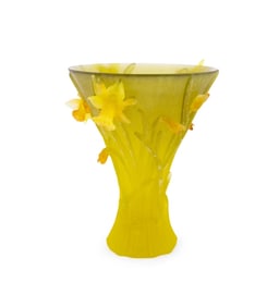 DAUM, 'JONQUILLES' LIMITED EDITION VASE