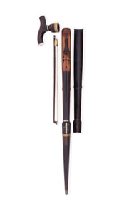 GERMAN VIOLIN MUSICAL CANE, C. 1850