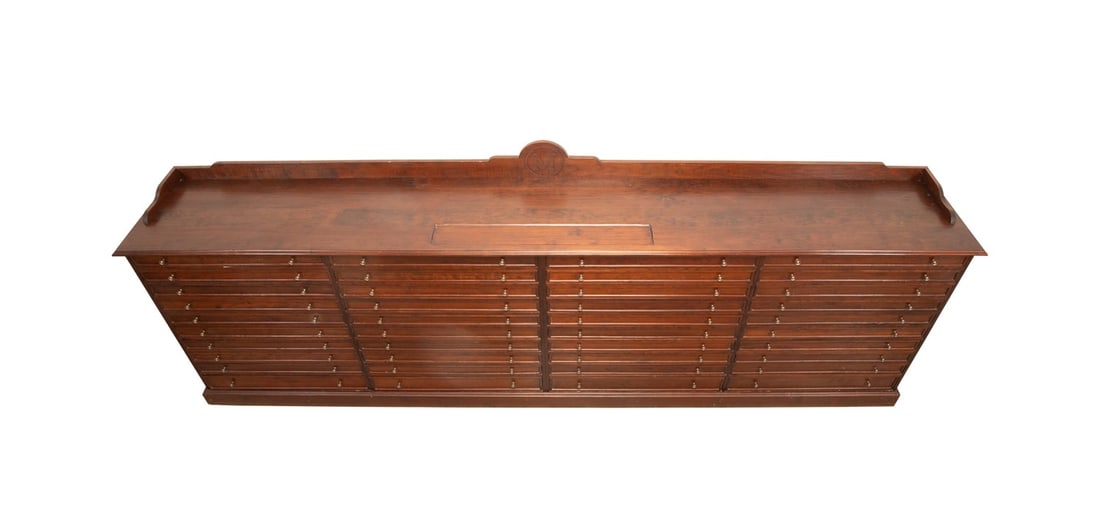 MONUMENTAL SOLID CHERRY CANE STORAGE CABINET - 2