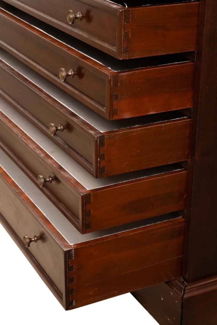 MONUMENTAL SOLID CHERRY CANE STORAGE CABINET - 7