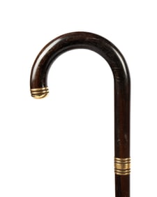 TIFFANY & CO 18K YG & ROSEWOOD WALKING CANE