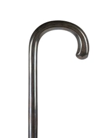 GERMAN SILVER NIELLO WALKING CANE, C. 1890