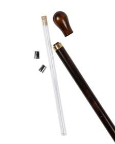 ENGLISH CUP AND FLASK GADGET CANE, C. 1920