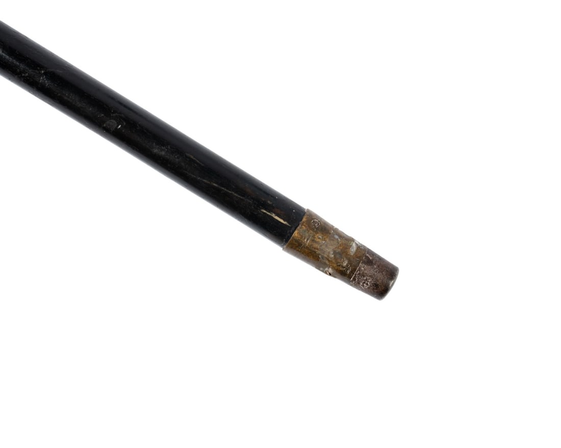 ENGLISH CARVED GLOBE HANDLE CANE, C. 1880 - 6