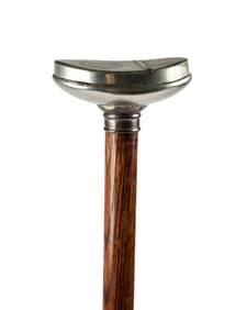 19TH C. ENGLISH TOBACCO HOLDER GADGET CANE