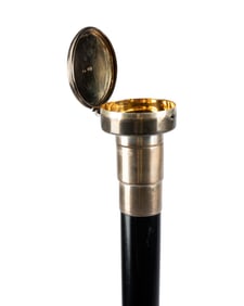 19TH C. ENGLISH SILVER ANGLICAN PRIEST GADGET CANE