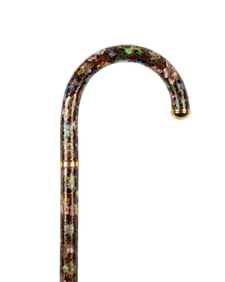 CHINESE FLORAL CLOISONNE CANE