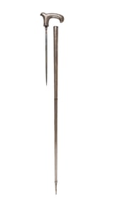 INDIAN CROUCH CRUTCH SWORD CANE, C. 1880