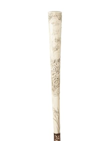 JAPANESE CARVED WALKING CANE, C. 1890