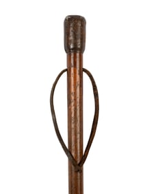 ENGLISH HEAVY LEAD HANDLE WALKING CANE, C. 1900