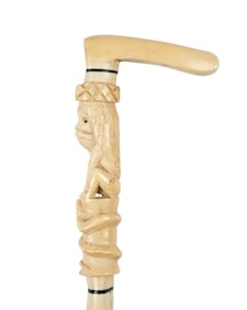AFRICAN CHIEFTAN WALKING CANE, C. 1900