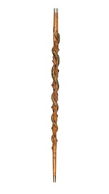 AMERICAN POLYCHROME SNAKE WALKING STICK, C. 1920