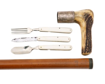 ENGLISH UTENSIL GADGET CANE, C. 1880