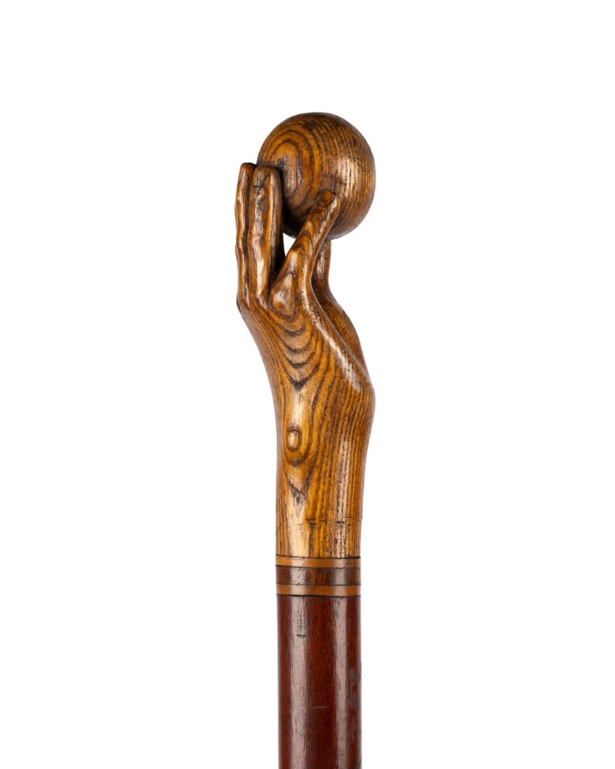 ENGLISH HAND AND BALL WALKING CANE (1 of 6)