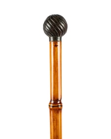 ENGLISH METAL DOME WALKING CANE, C. 1920
