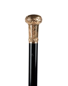 AMERICAN GILT METAL HANDLED PRESENTATION CANE