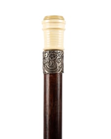 AMERICAN CARVED KNOB FLASHLIGHT WALKING CANE