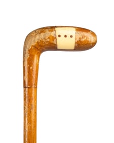 19TH C. SCOTTISH GOLFER SUNDAY PUTTER CANE