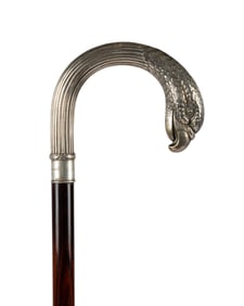 GERMAN SILVER EAGLE WALKING CANE, 1917
