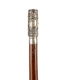 ENGLISH GORHAM STERLING SILVER WALKING CANE