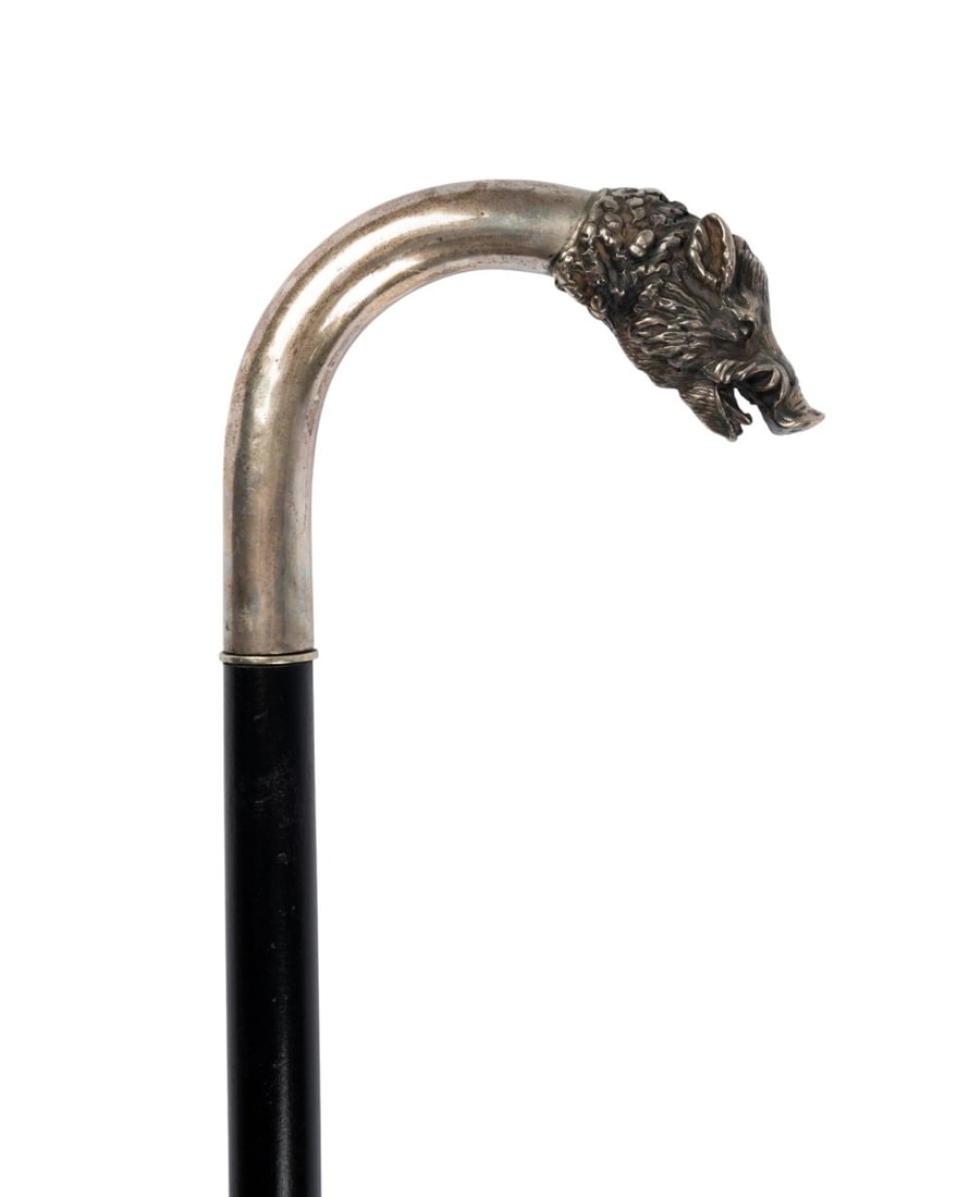 19TH C. POLISH SILVER STILETTO WALKING CANE (1 of 6)
