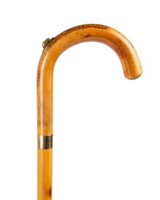BRIGG RACETRACK PENCIL GADGET CANE W/ 14K COLLAR