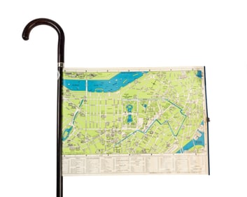 AMERICAN LEGION 1940 CONVENTION MAP CANE