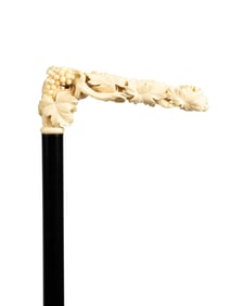 19TH C. ENGLISH CARVED LADIES WALKING CANE