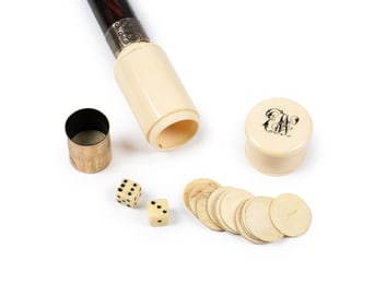 19TH C. ENGLISH GAMBLER'S CANE
