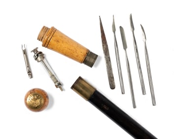 ENGLISH SURGEON'S GADGET CANE, C. 1900