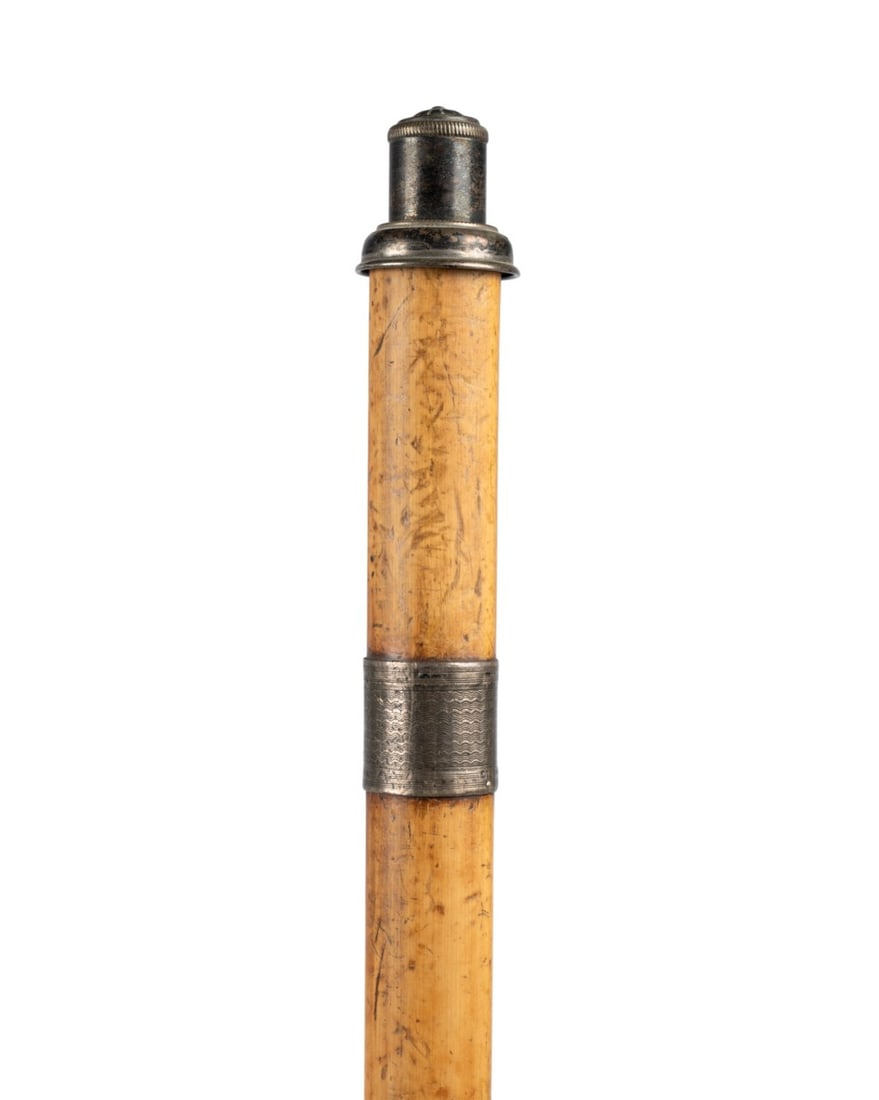 19TH C. ENGLISH SMOKER'S CANE WITH LIGHTER (1 of 6)