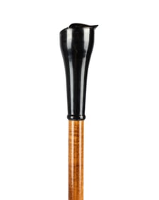 ENGLISH PILL BOX WALKING CANE, C. 1880