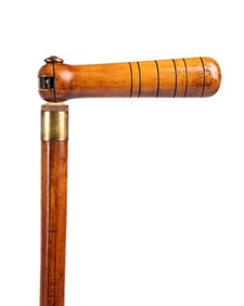 ENGLISH BIRD HUNTER'S GADGET WALKING CANE, C. 1870