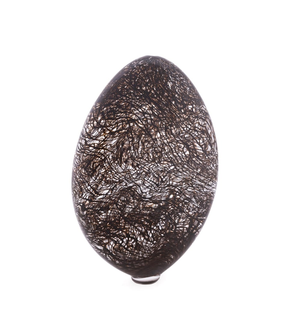 TOBIAS MOHL, BLACK GLASSWEAVER GLASS VASE, 2009 (1 of 7)