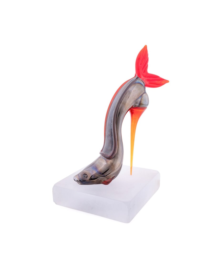 ENGMAN / KOSTA BODA FISH FORM STILETTO SCULPTURE (1 of 9)
