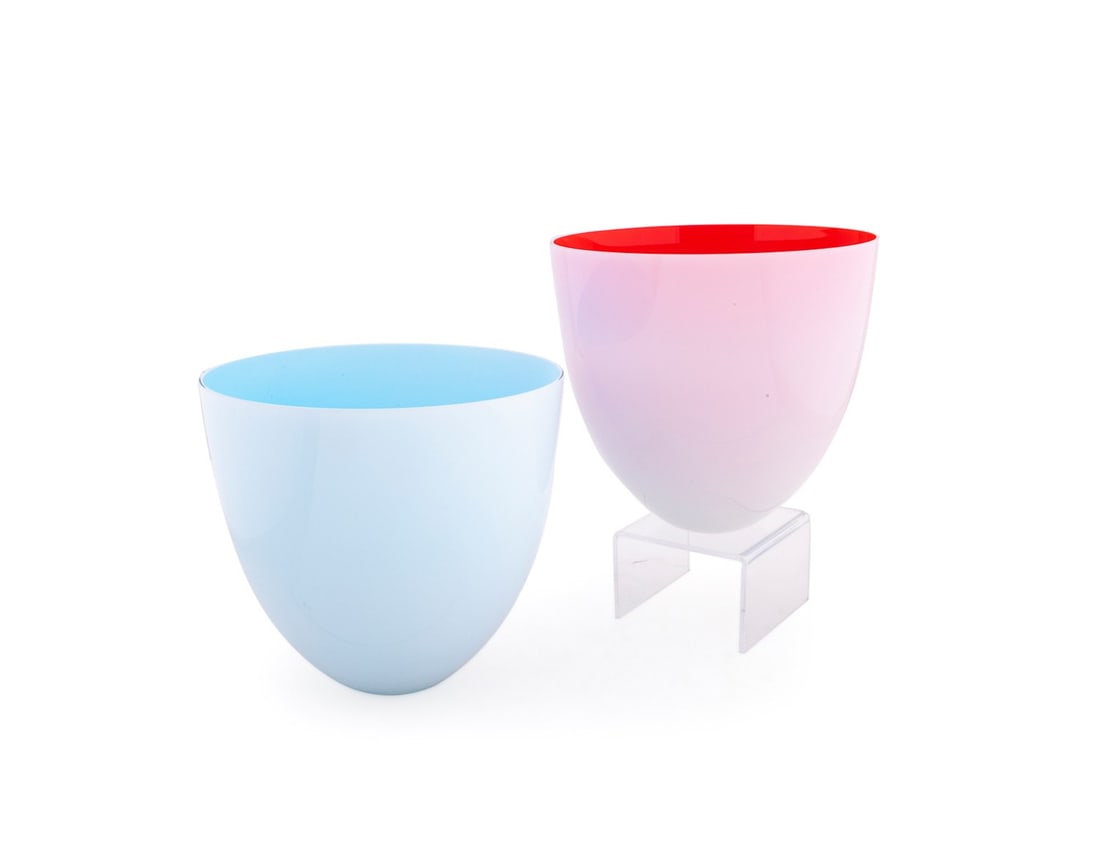 LENA BERGSTROM FOR ORREFORS, TWO 'PASTILLO' BOWLS (1 of 9)