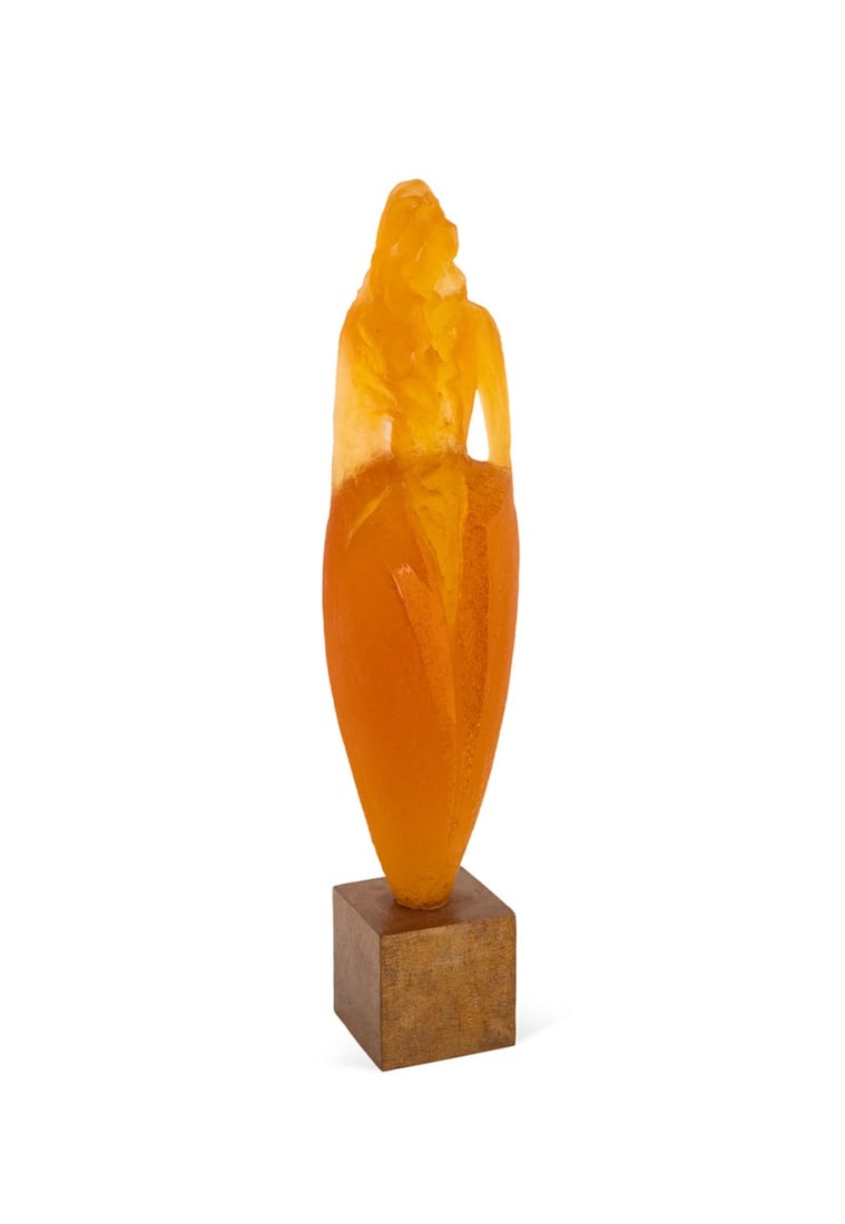 DAUM PATE DE VERRE FIGURAL ART SERIES SCULPTURE (1 of 7)