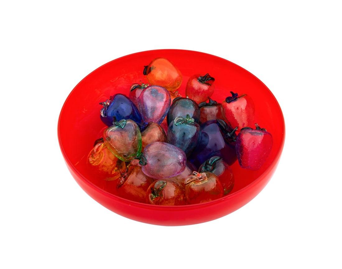 OVERSIZED GLASS CENTERBOWL WITH 26 APPLES (1 of 14)