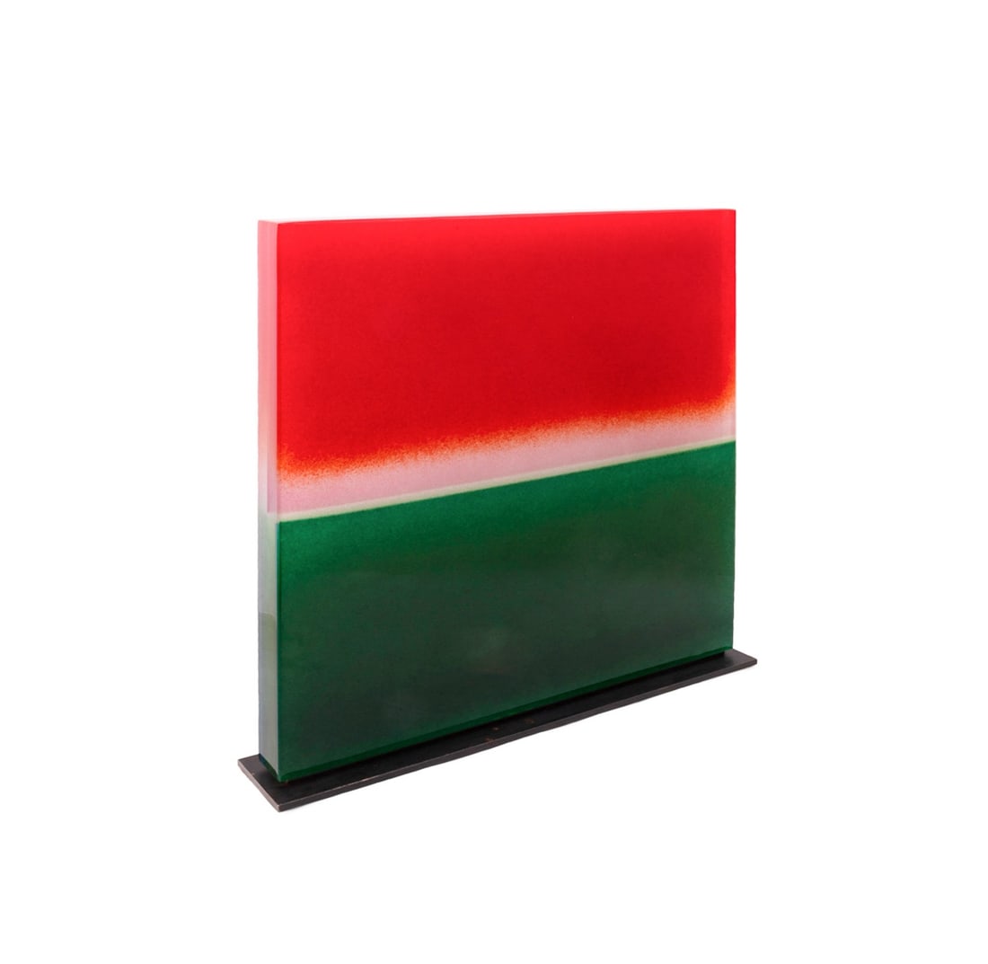 FUSED STUDIO GLASS SQUARE, ATTRIBUTED UDO ZEMBOK (1 of 5)
