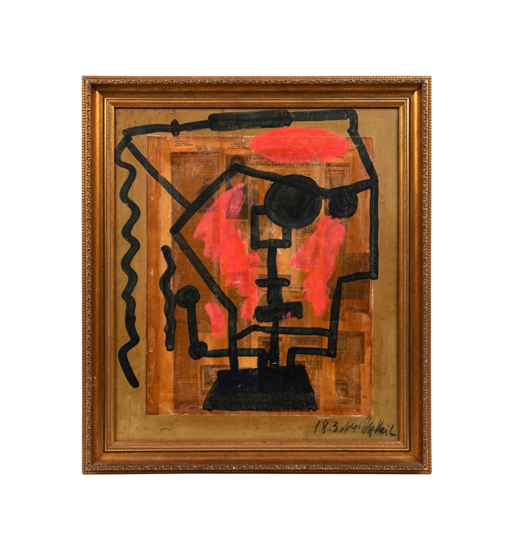 PETER KEIL, ABSTRACT COMPOSITION, 1964, COLLAGE (1 of 7)