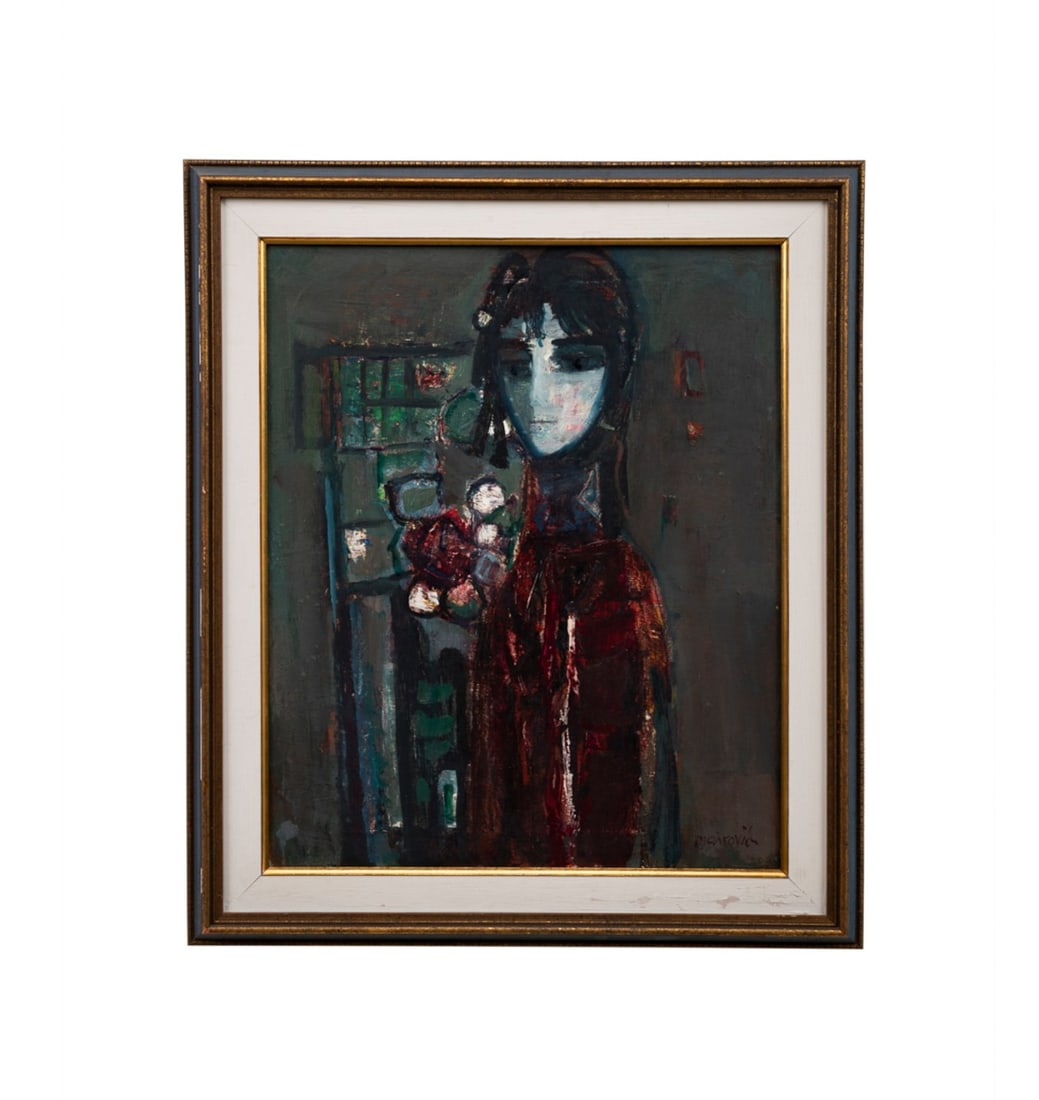 ZVI MAIROVICH, MODERN PORTRAIT OF WOMAN, O/C (1 of 6)