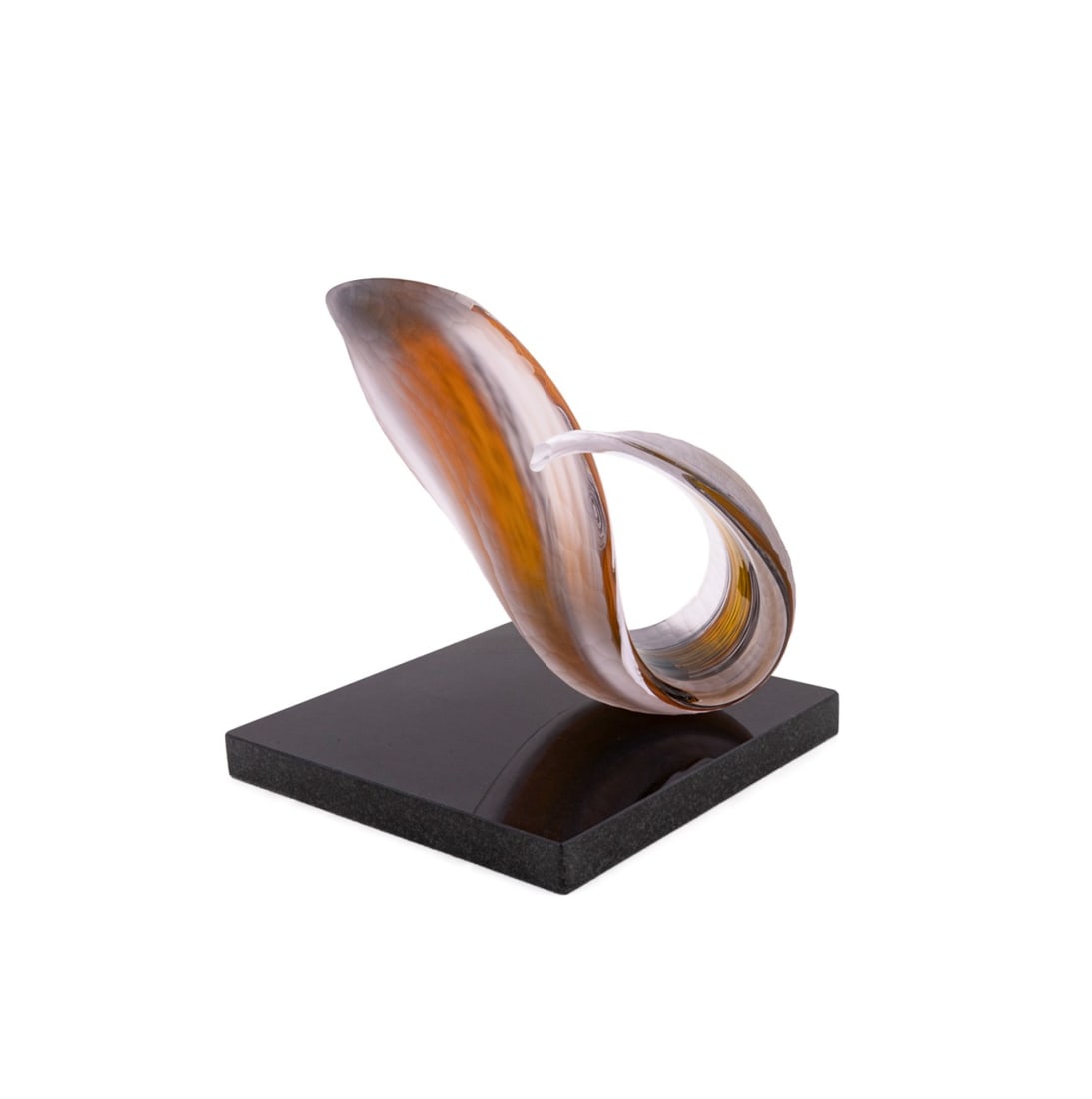 CHARLIE MACPHERSON, 'TWISTED LEAF' GLASS SCULPTURE (1 of 7)