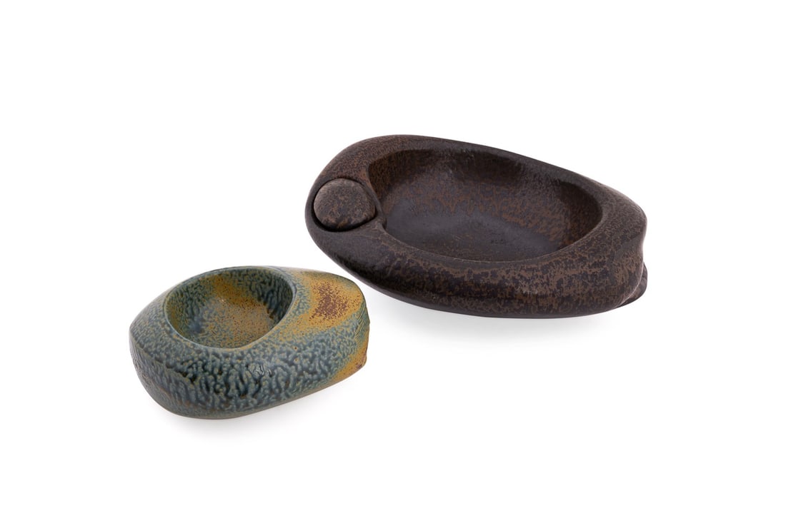 REID OZAKI, 2 PCS IKEBANA POTTERY (1 of 11)