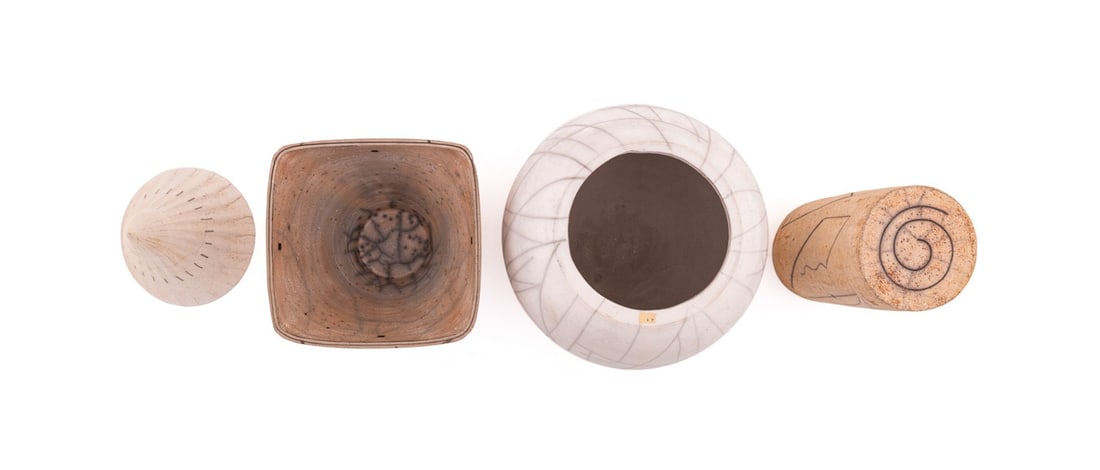 SARA CARONE, FIVE STUDIO POTTERY VESSELS - 7