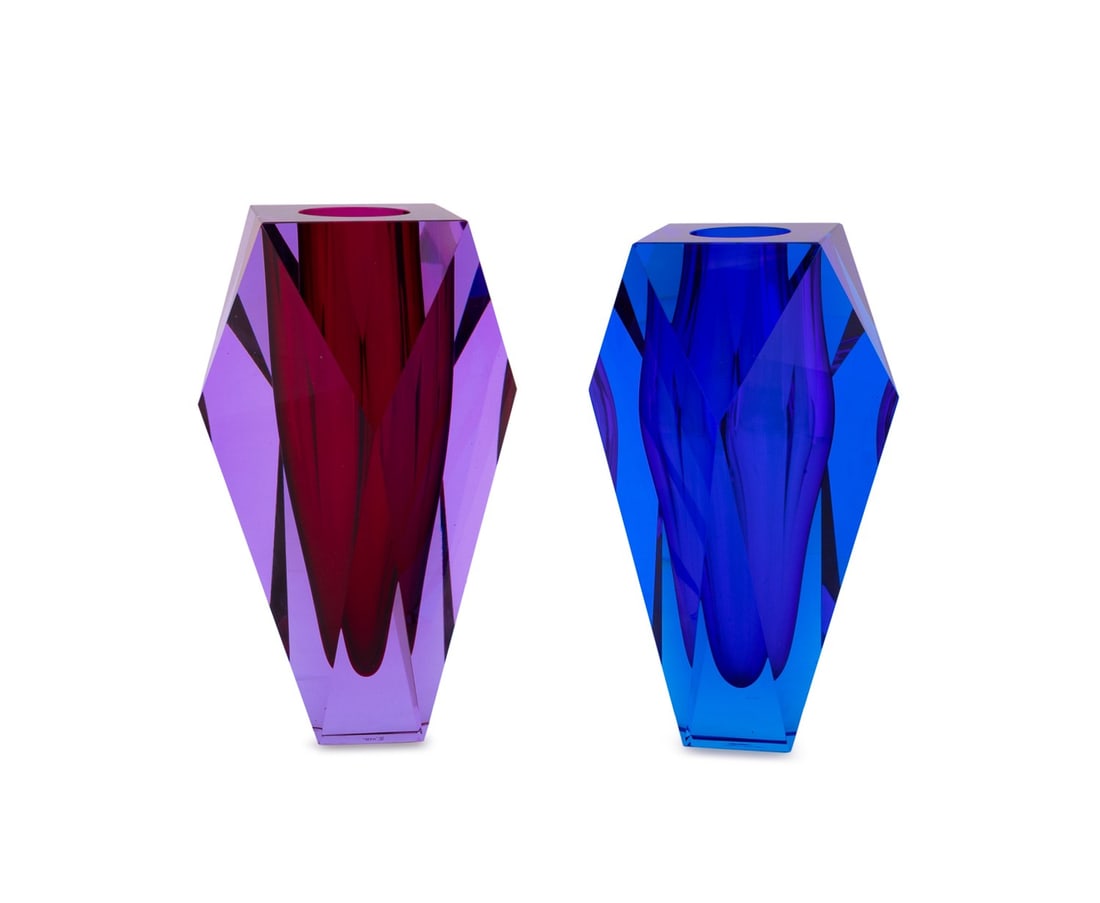 KATERINA DOUSOVA FOR MOSER, PAIR OF 'GEMA' VASES (1 of 9)