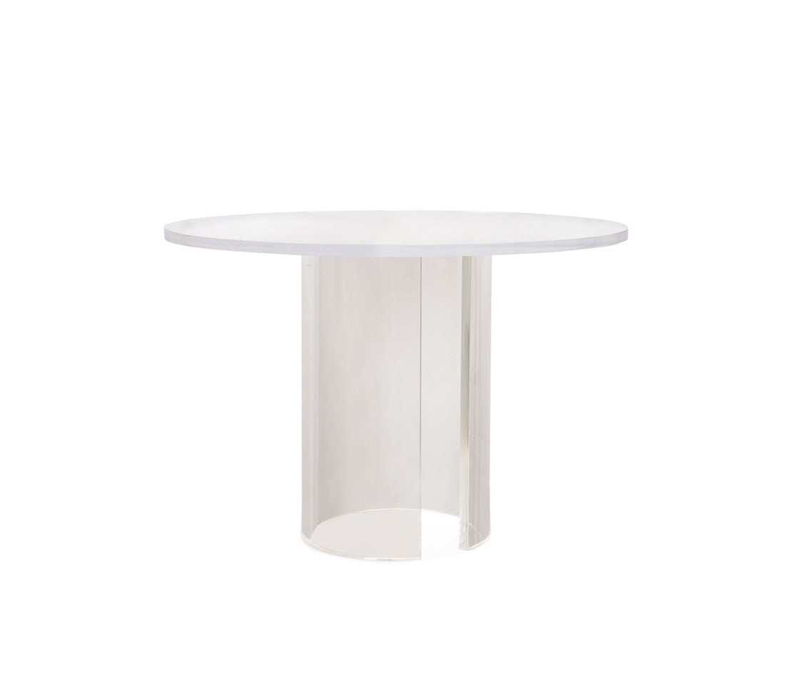 PACE STYLE MODERN ACRYLIC ROUND DINING TABLE (1 of 6)