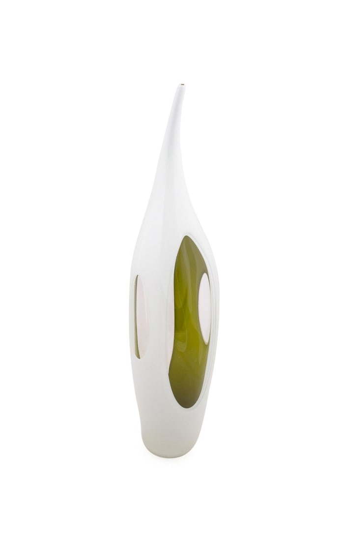 BENJAMIN COBB, MODERN WHITE STUDIO GLASS VESSEL (1 of 7)