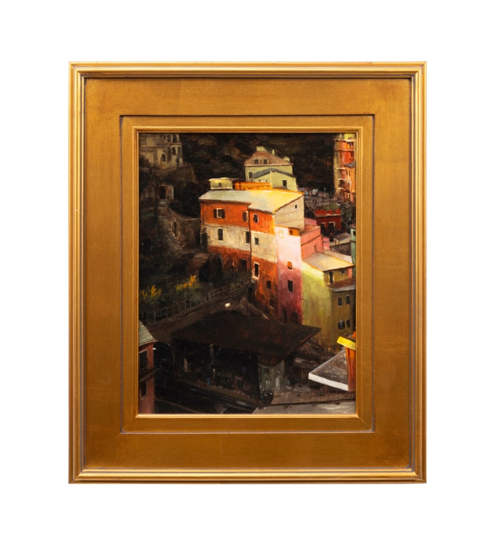 GEORGE BODINE, 'VERNAZZA TRAIN STATION', O/P, 2010 (1 of 9)